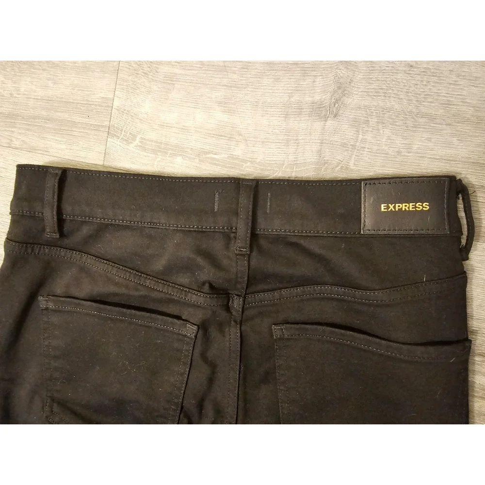 Express Womens 90's Skinny High Rise Black Stretch Denim Ankle Jeans Size 6